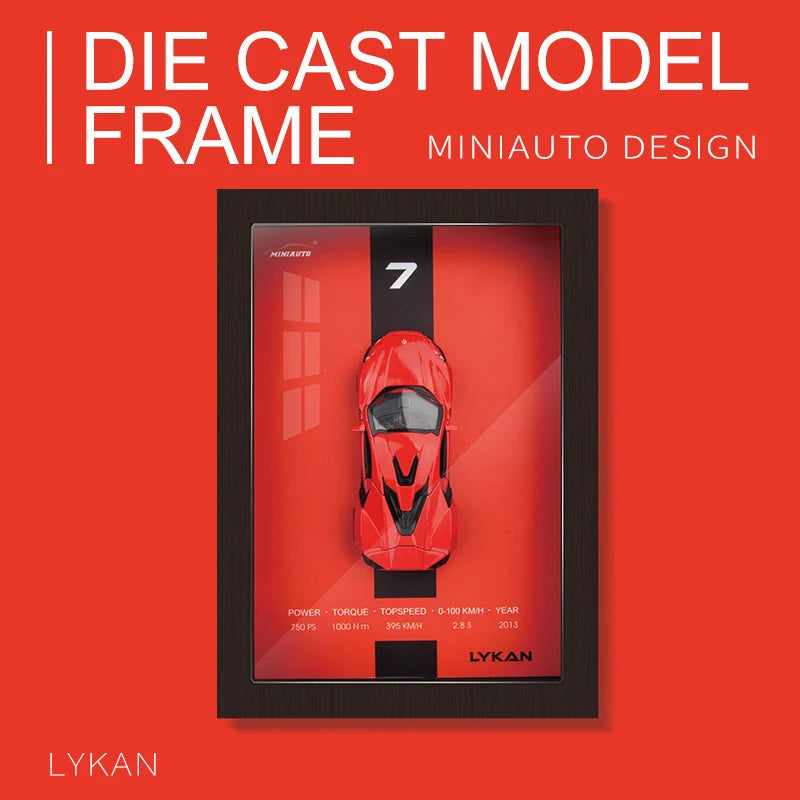 Car Model 3D with ‏Frame