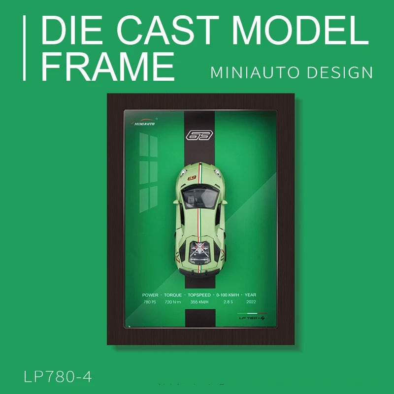 Car Model 3D with ‏Frame